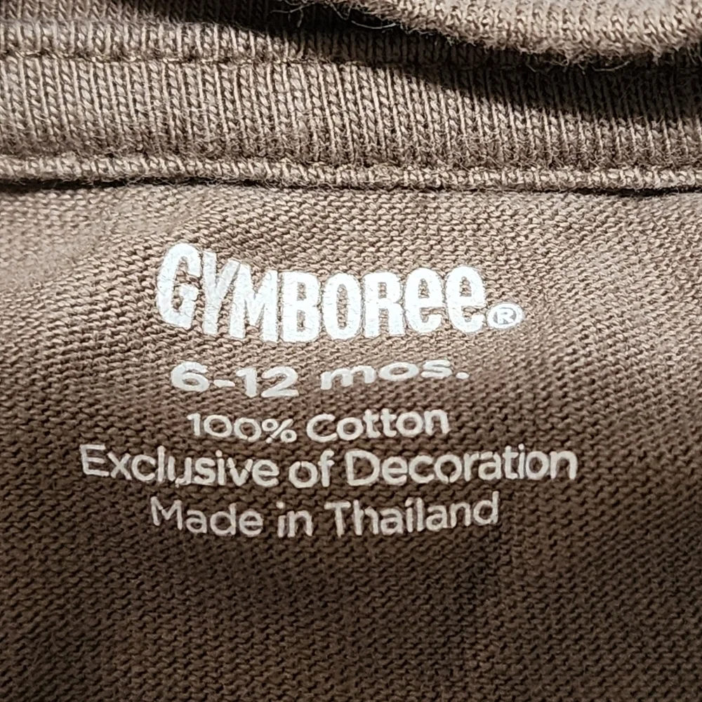 Gymboree Brown short sleeve Tee with Tiger Face Size 6-12 Mo